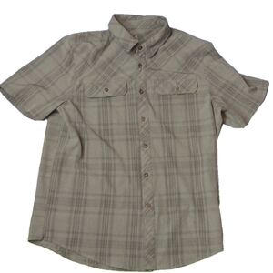 GERRY green plaid short sleeve shirt size medium